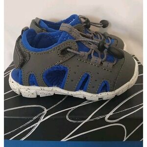 Max + Jake Lil Wade Toddler Sandals Size 6M Gray Blue Waterproof Adjustable